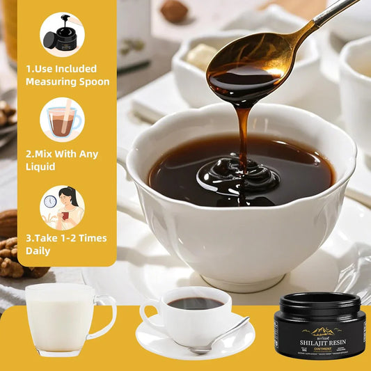 Shilajit Resin with Spoon – Boost Energy, Stamina & Health