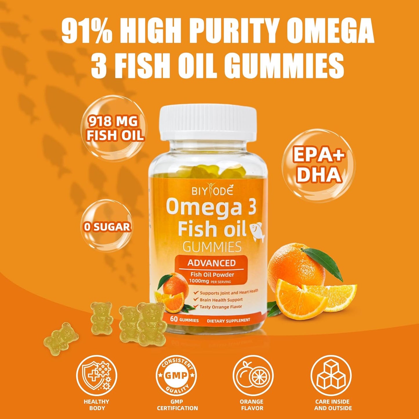 High-potency fish oil capsules with clear golden soft gels – essential fatty acid supplement for daily wellness