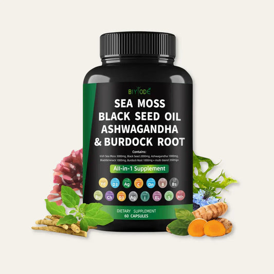 Vegan Sea Moss Capsules with 92 essential minerals – supports energy, metabolism, and thyroid health