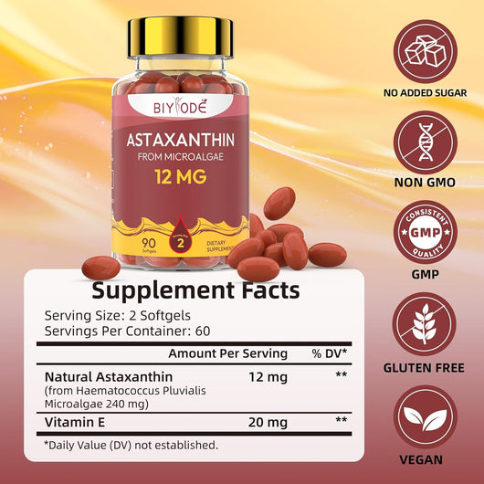 Astaxanthin 12mg Softgels