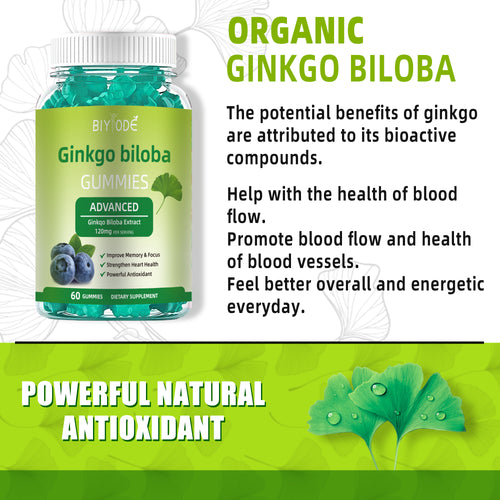 Ginkgo Biloba Gummies For Memory & Focus Support