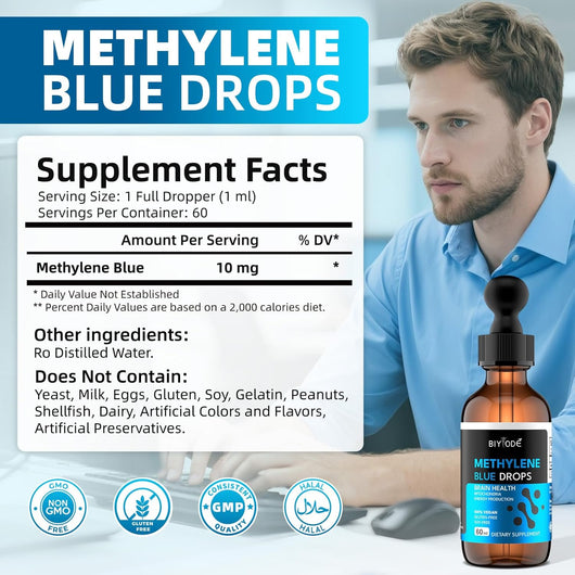 Methylene Blue Liquid Drops Bottle