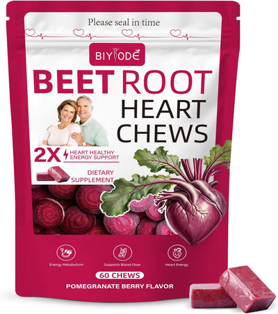 Beet Root Heart Chews Daily Cardiovascular Wellness