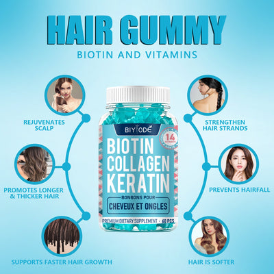 Biotin Gummies with Collagen & Keratin