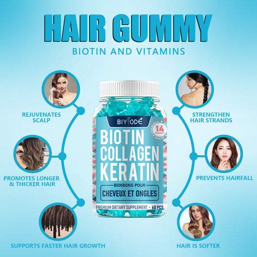 Biotin Gummies with Collagen & Keratin