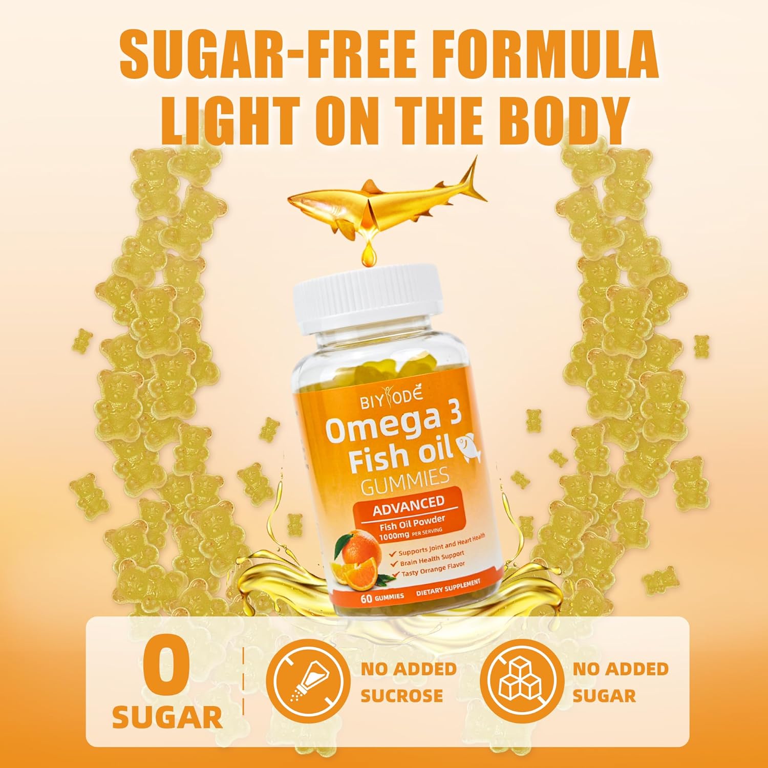 Omega-3 dietary supplement made from wild-caught fish – promotes cardiovascular and cognitive function.