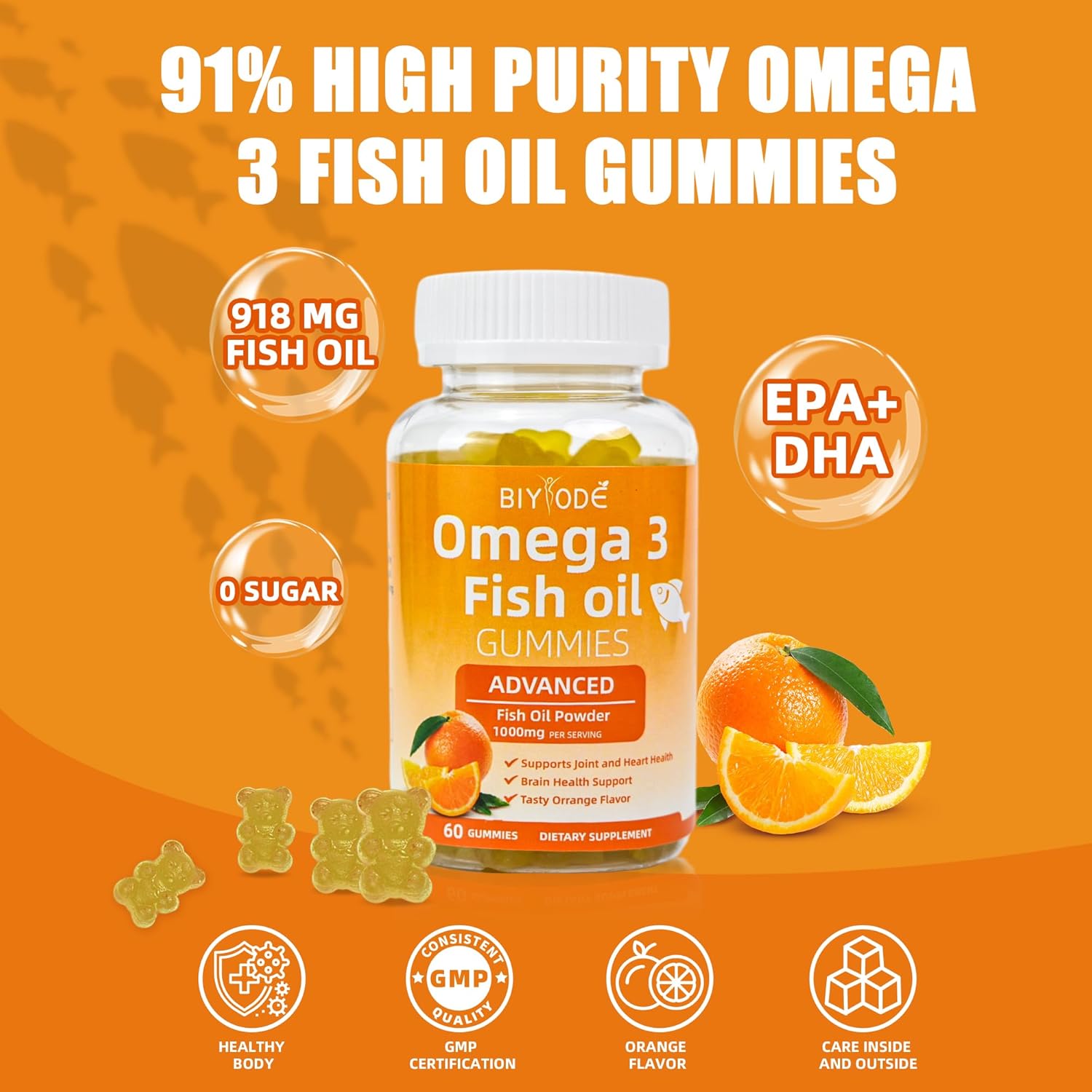 High-potency fish oil capsules with clear golden soft gels – essential fatty acid supplement for daily wellness