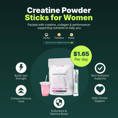 Creatine Powder Sticks for Women Fitness Supplement