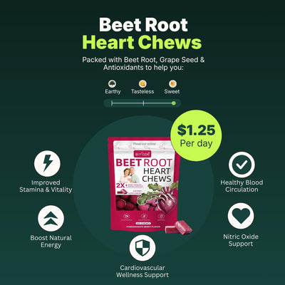 Beet Root Heart Chews Natural Heart Support