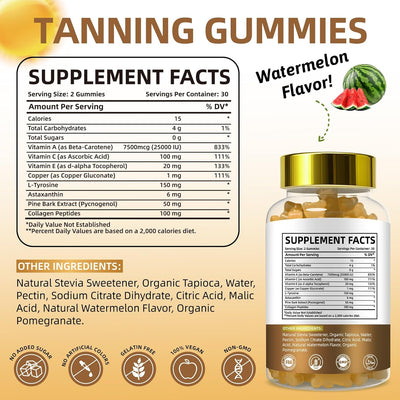 Tanning Gummies Ingredients