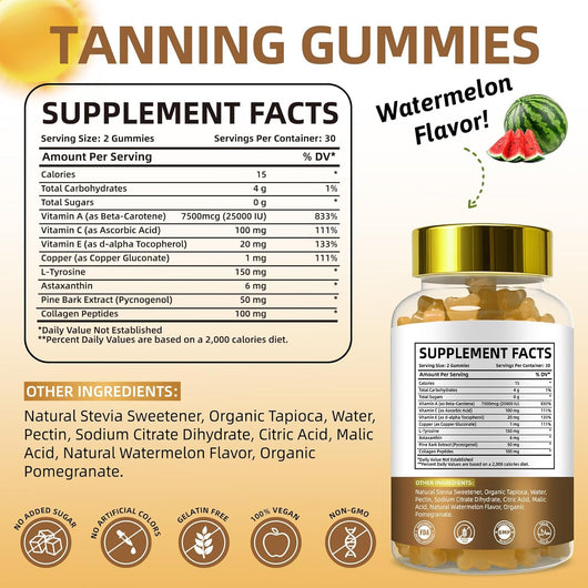 Tanning Gummies Ingredients