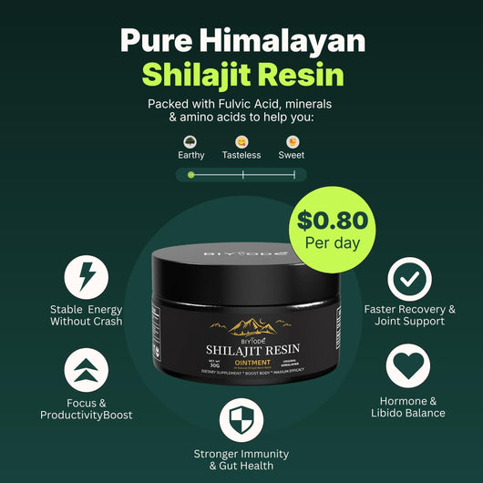 Pure Himalayan Shilajit Resin 30G Jar