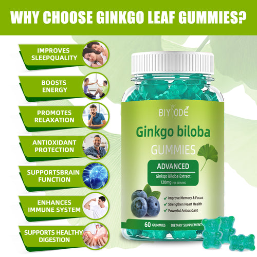Ginkgo Biloba Gummies For Memory & Focus Support